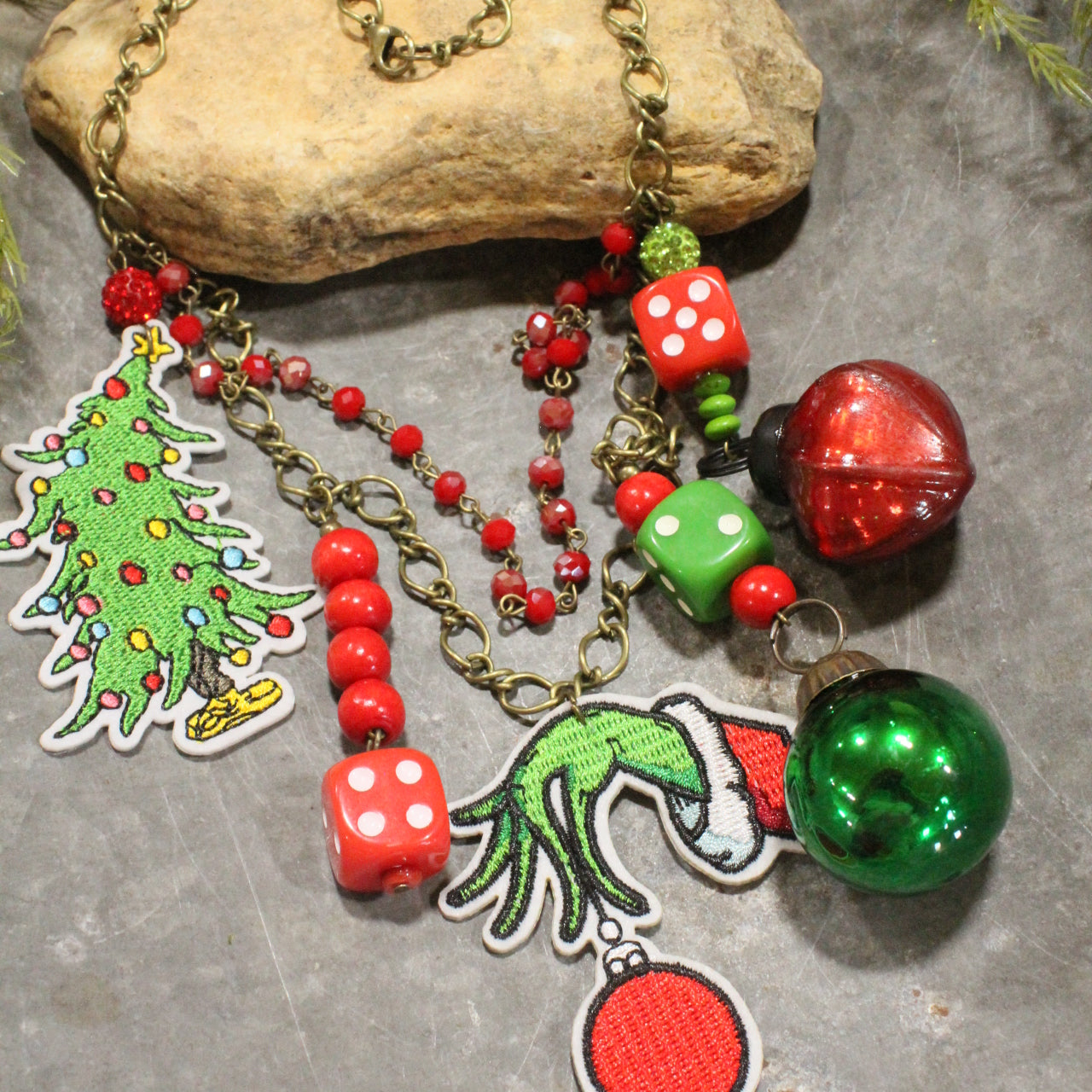 Grinchy Christmas Charm'd Necklace