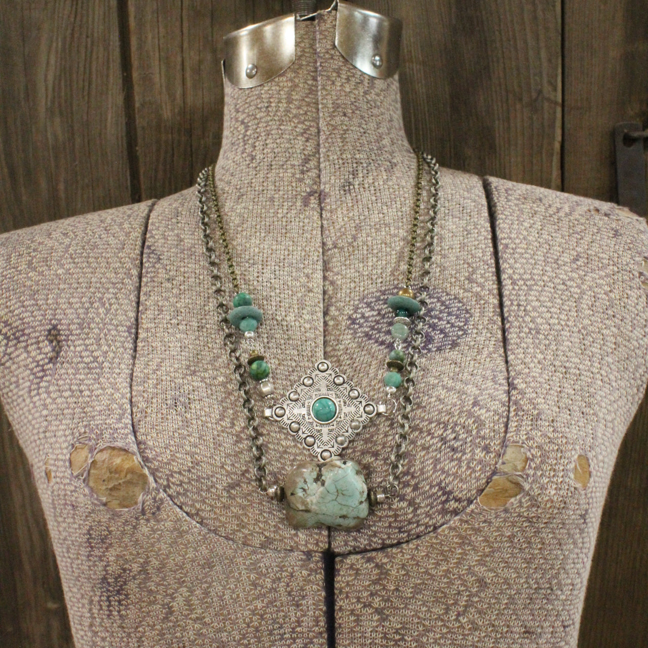 One Of A Kind Stone & Pendant Layered Necklace
