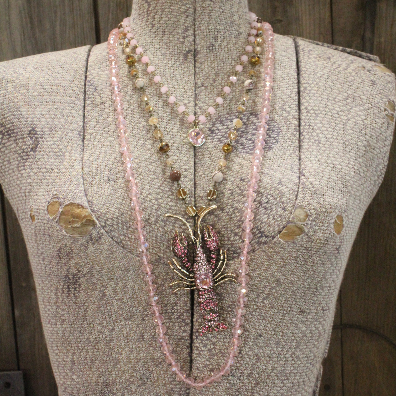 Sea Faring Crayfish Layered Necklace