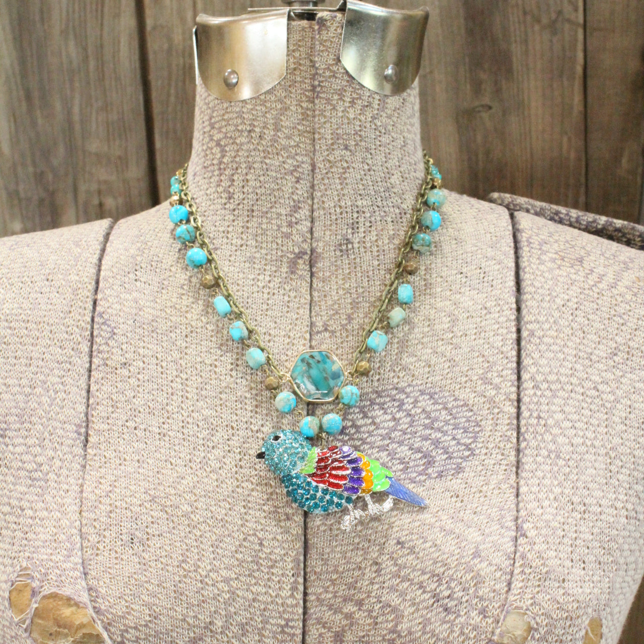 Spread Your Wings Turquoise Layered Necklace