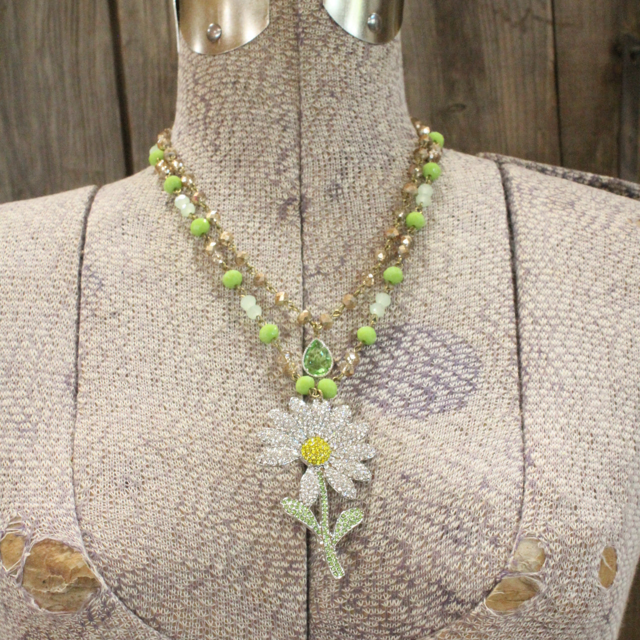 He Loves Me Daisy Layered Necklace