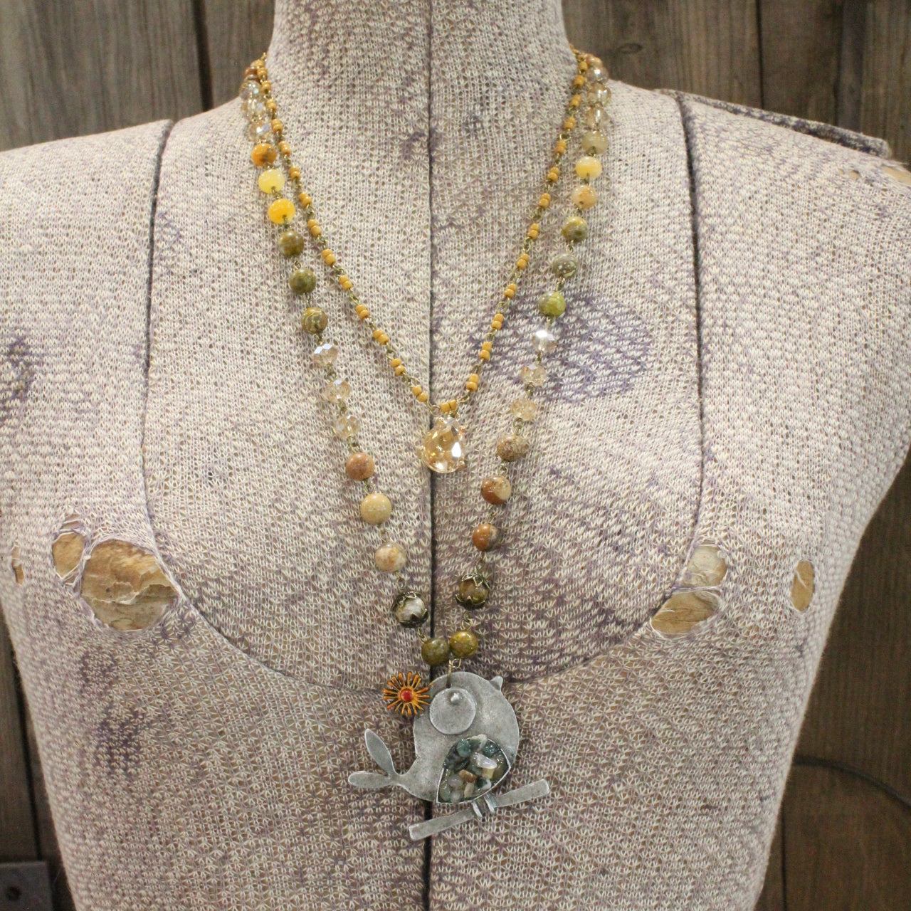 Just A Little Bit Chirpy Layered Necklace