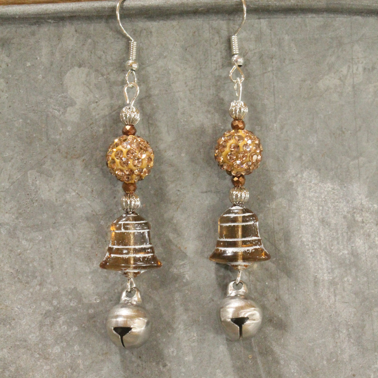 Bells Are Ringing Brown Dangle Drop Earrings