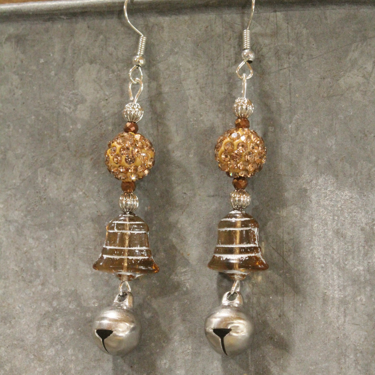 Bells Are Ringing Brown Dangle Drop Earrings
