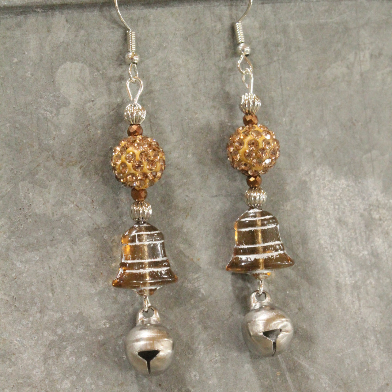 Bells Are Ringing Brown Dangle Drop Earrings