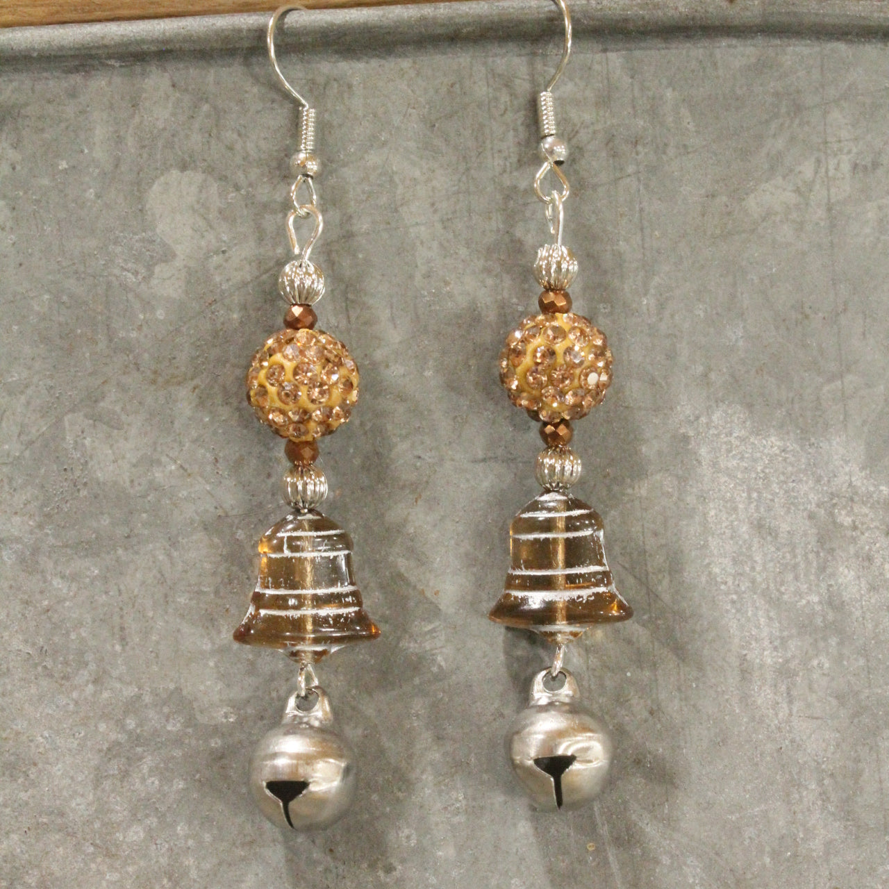 Bells Are Ringing Brown Dangle Drop Earrings