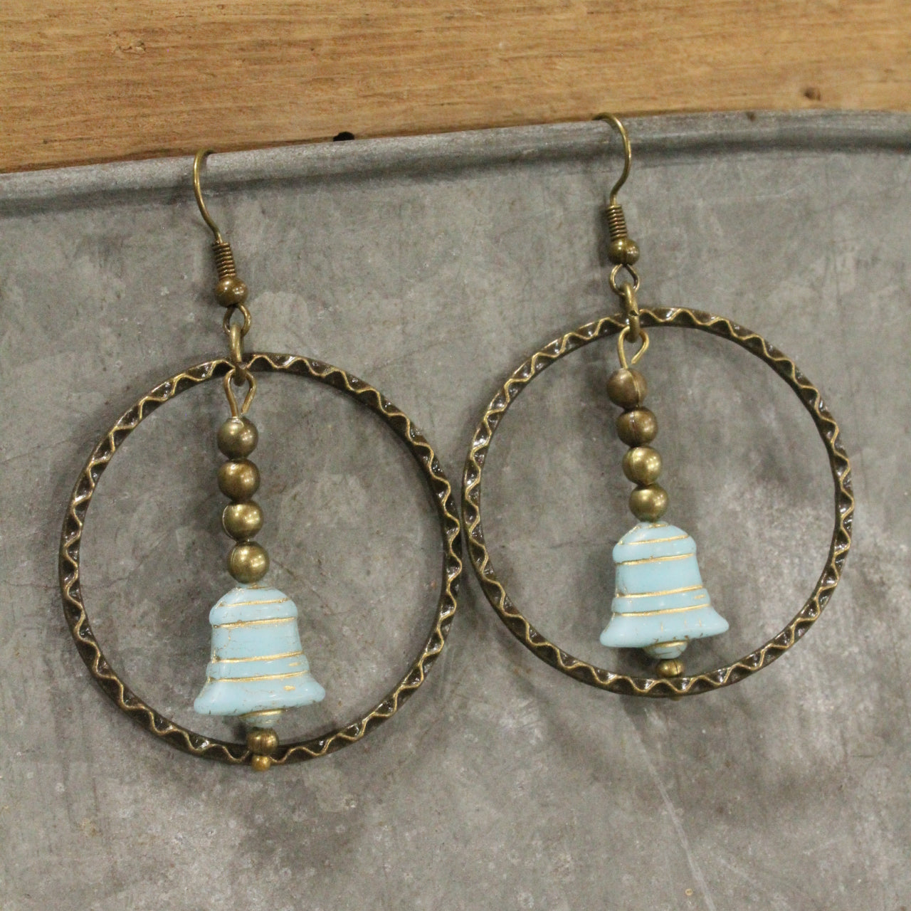 Bells Are Ringing Powder Blue Dangle Drop Earrings