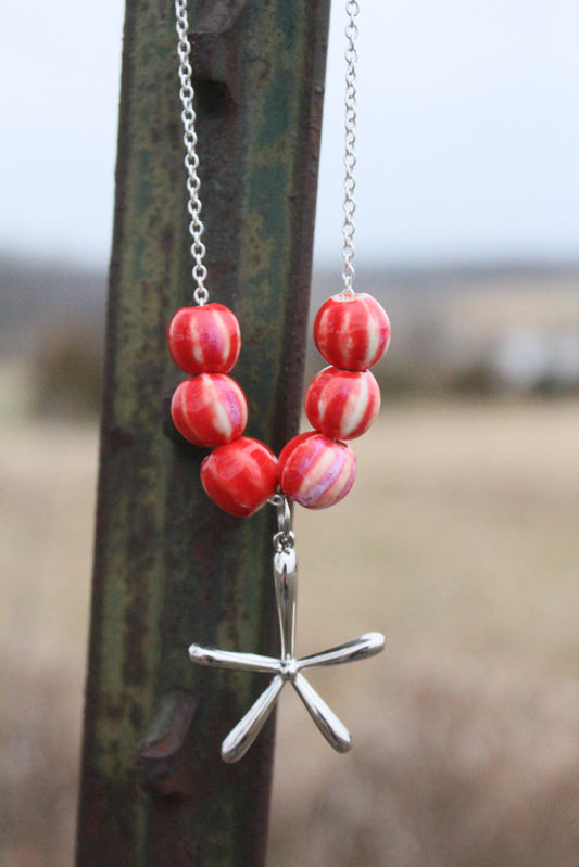 Starlight Budded Red Necklace