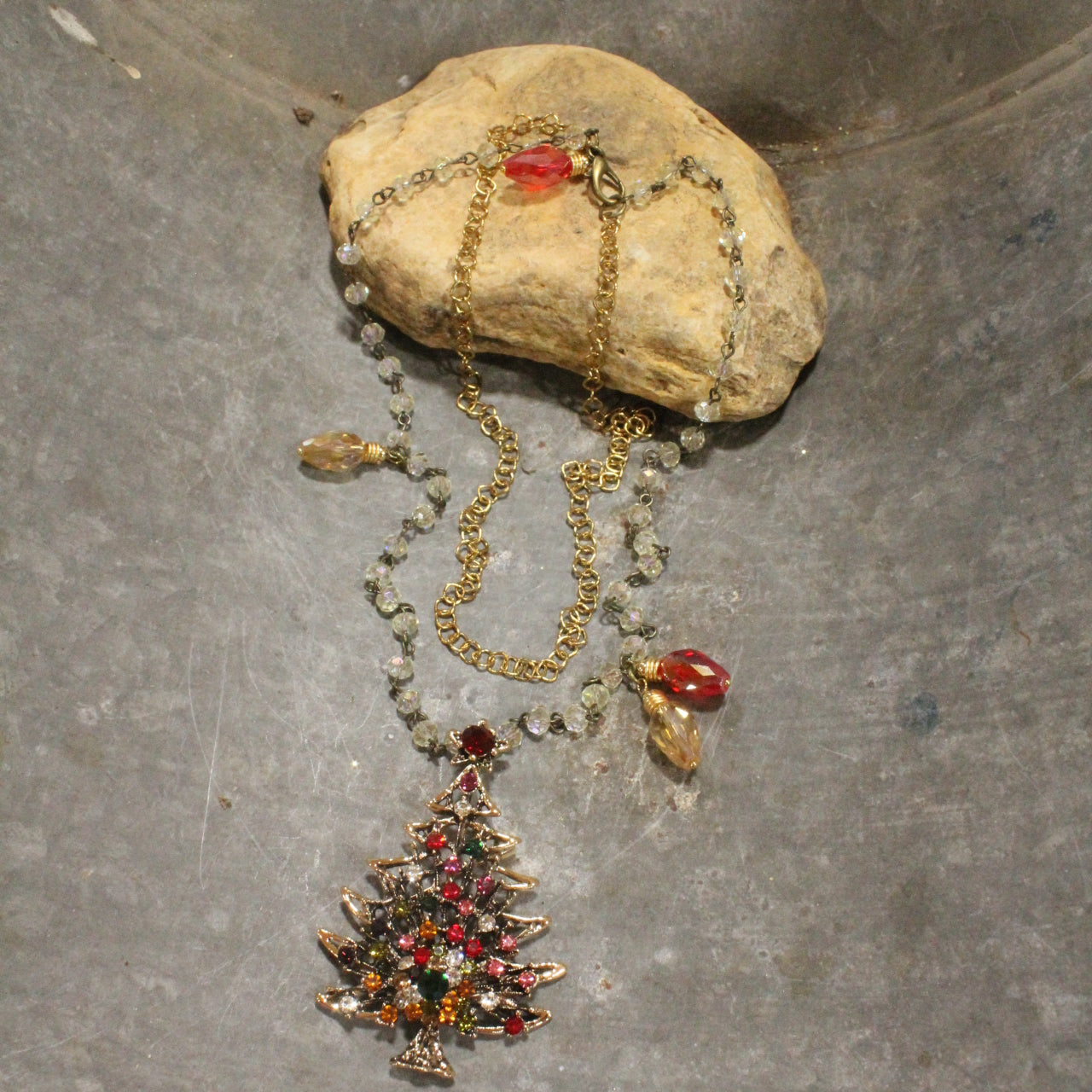 Golden Glows Tree Farm Layered Necklace