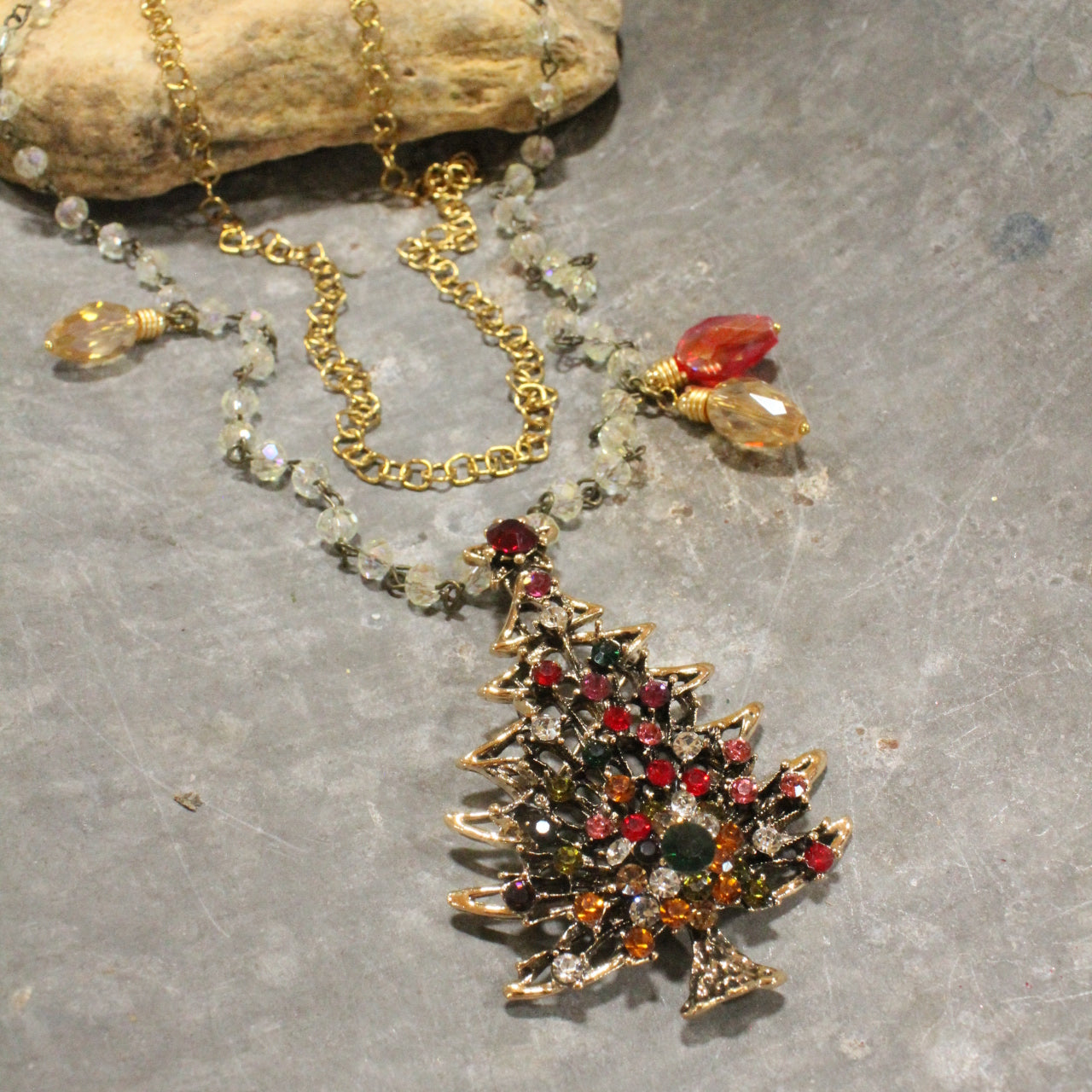 Golden Glows Tree Farm Layered Necklace