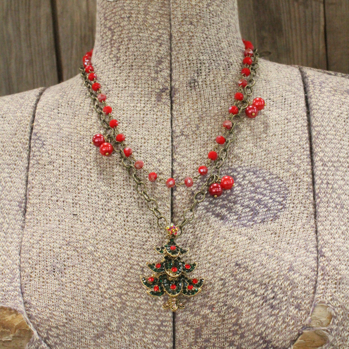 Festive Holiday Traditions Layered Necklace