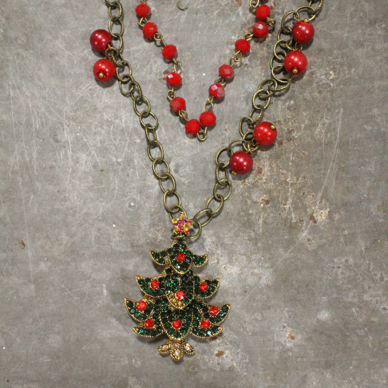 Lights Are Glowing At The Tree Farm Layered Necklace