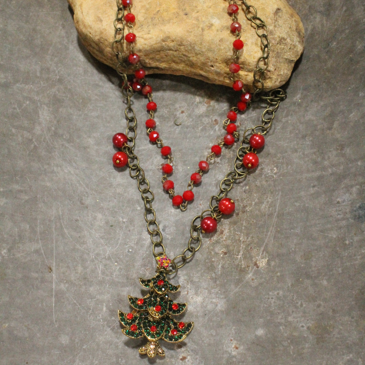 Lights Are Glowing At The Tree Farm Layered Necklace
