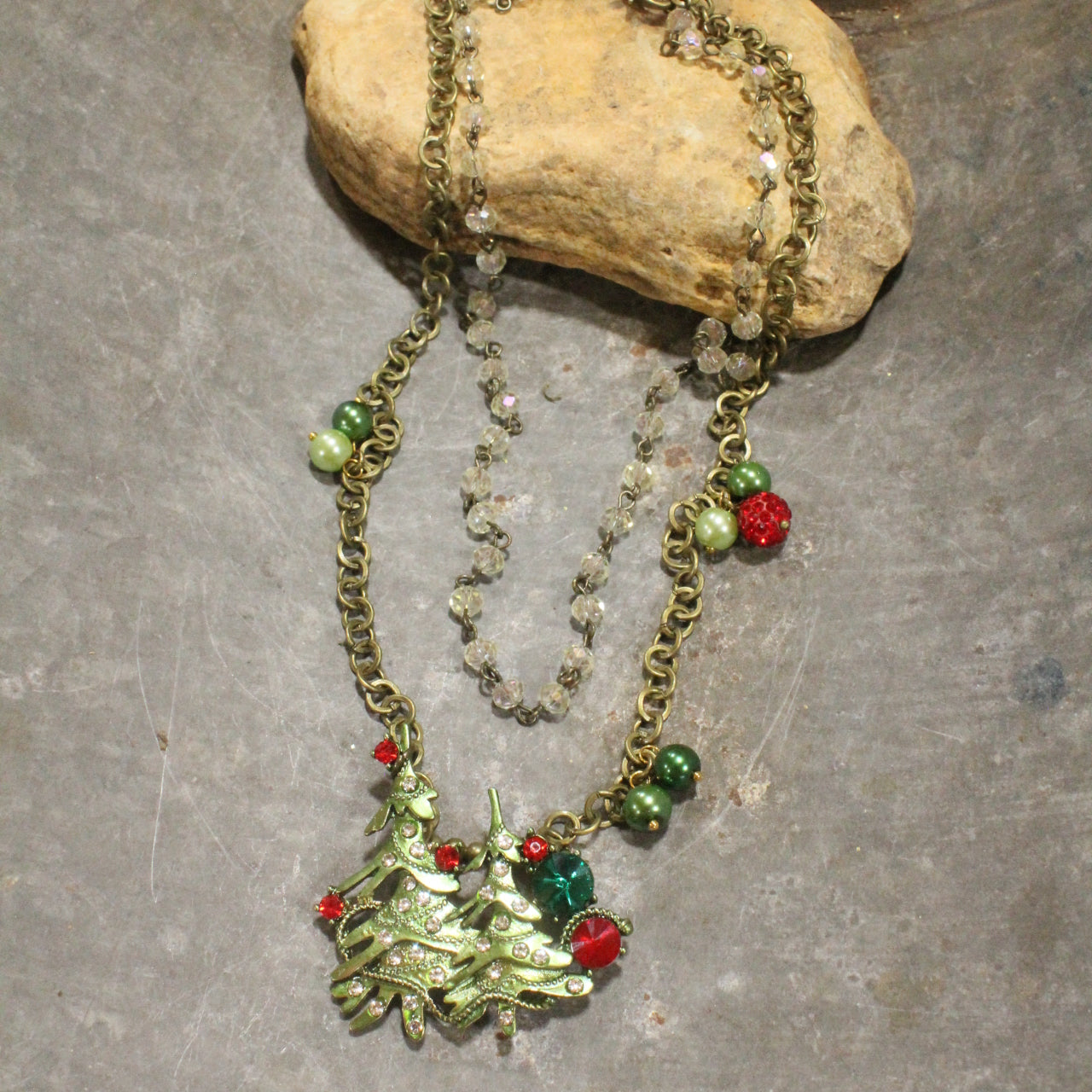 Christmas Tree Farm Layered Necklace