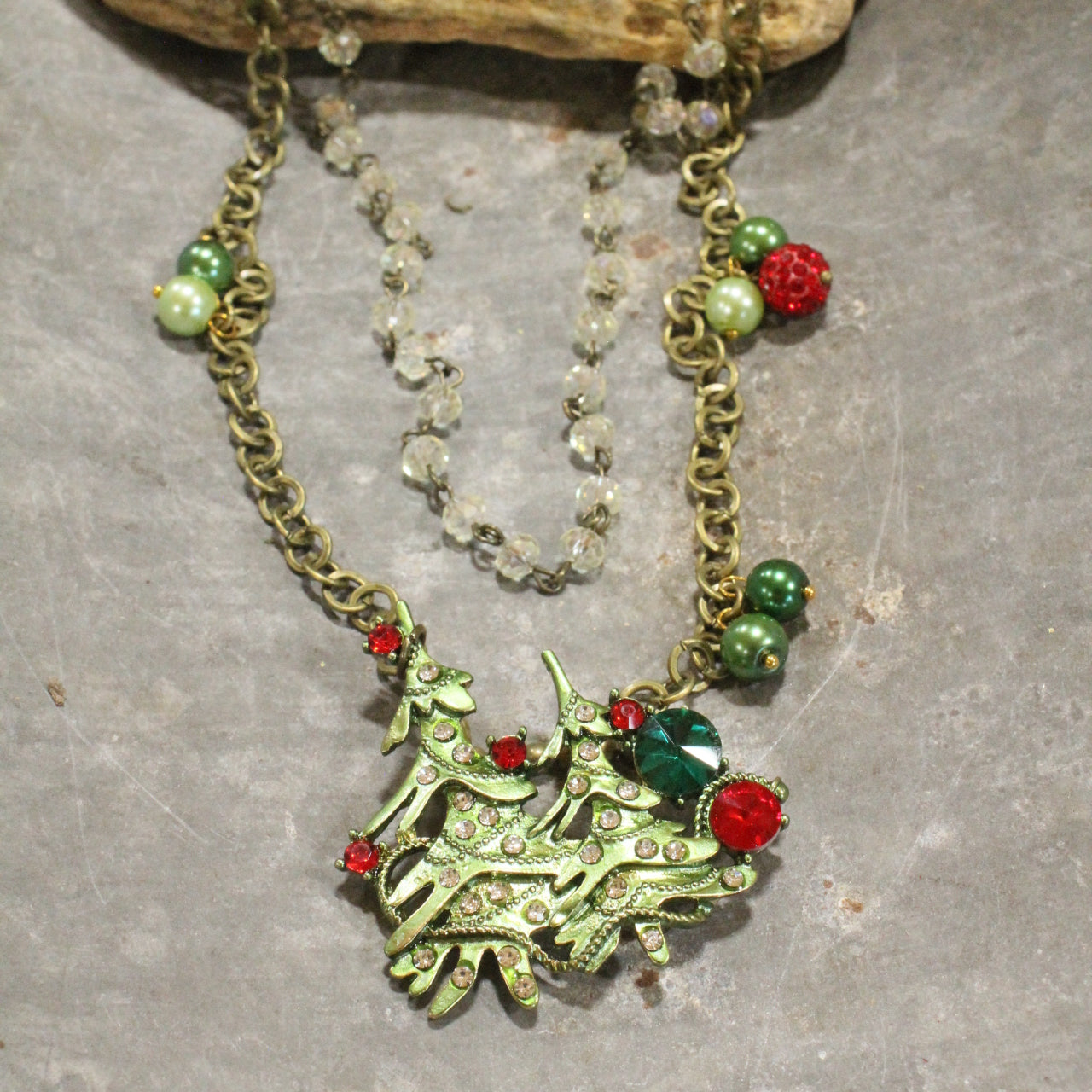 Christmas Tree Farm Layered Necklace