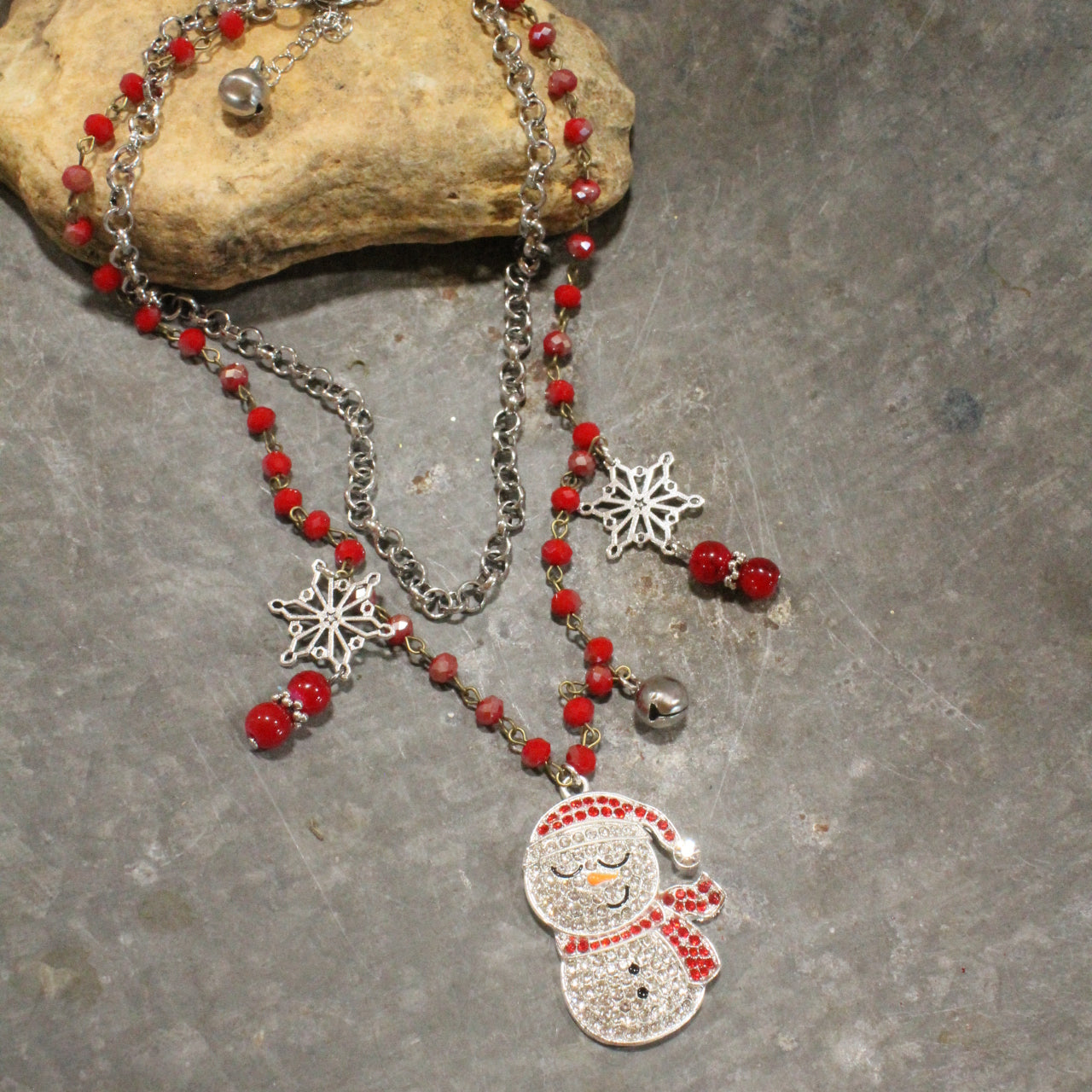 It's Snowing Christmas Charm'd Necklace