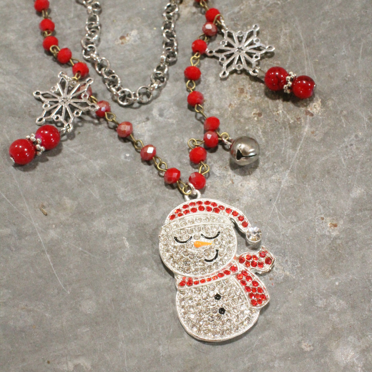 It's Snowing Christmas Charm'd Necklace