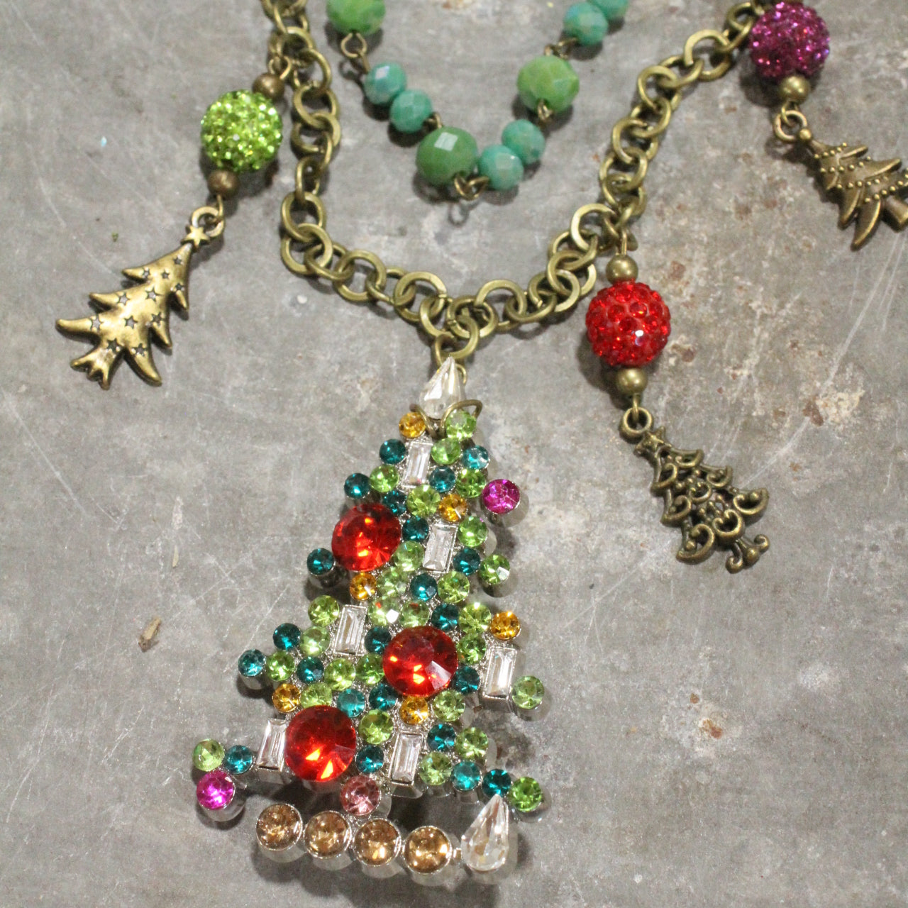 Lighting The Christmas Tree Layered Necklace