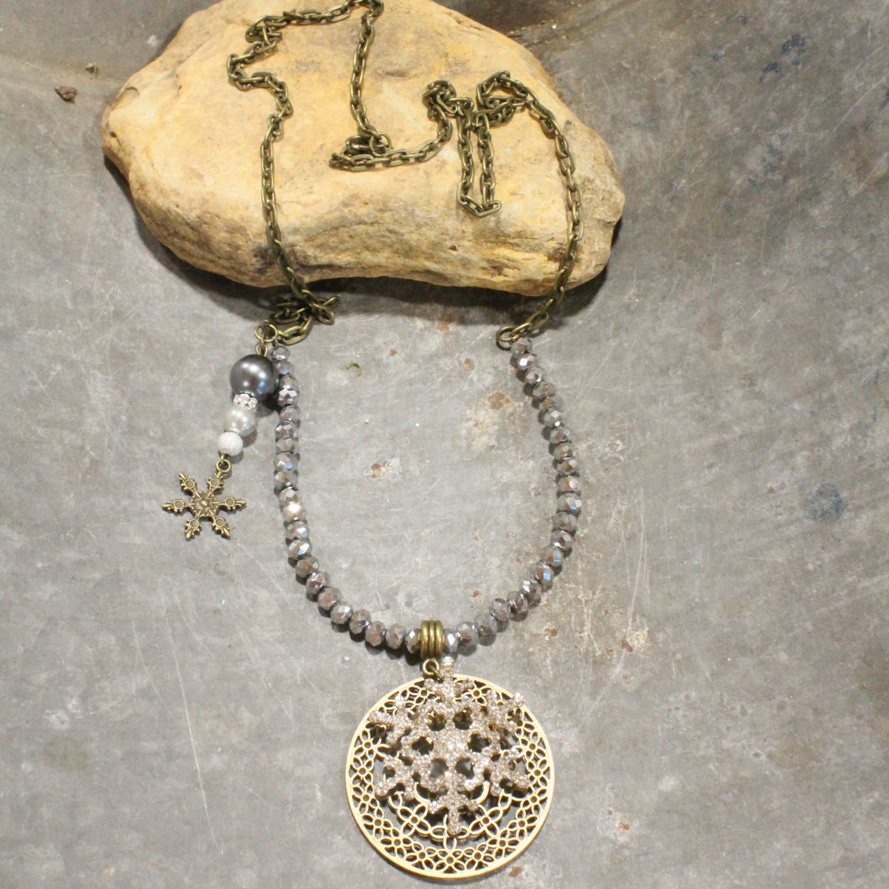 Snowflakes Falling Classy Necklace