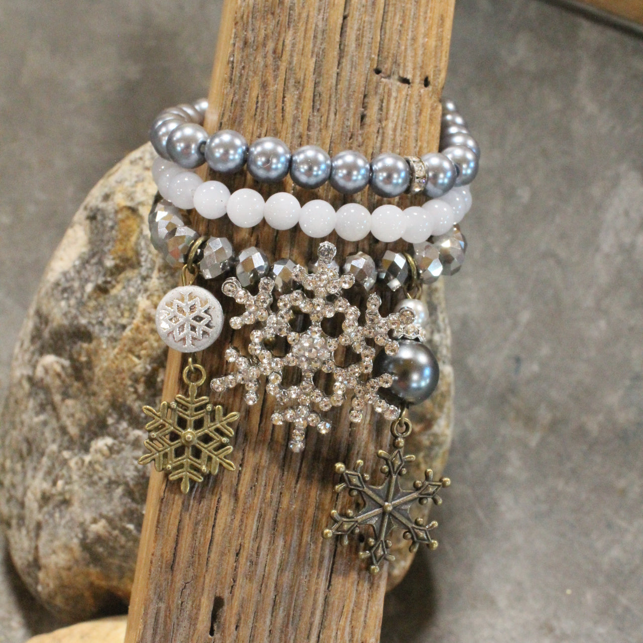 Snowflakes Falling Classy Bracelet Set