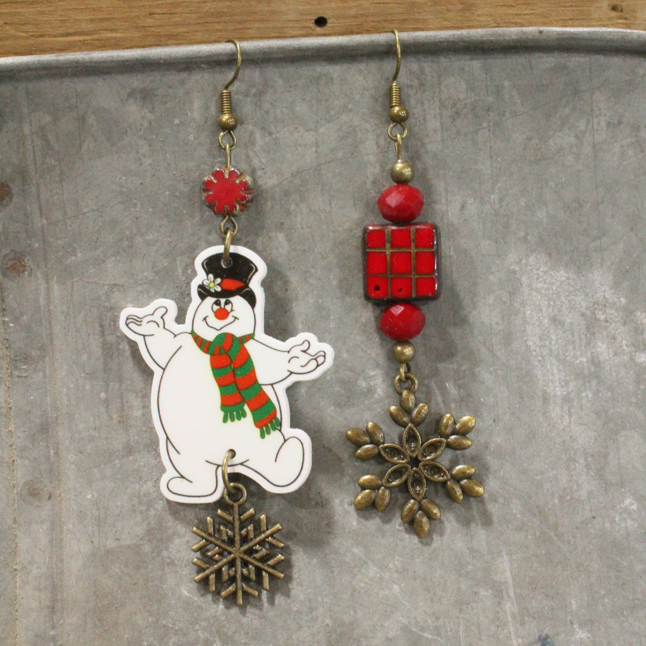 Frosty The Snowman Dangle Earrings