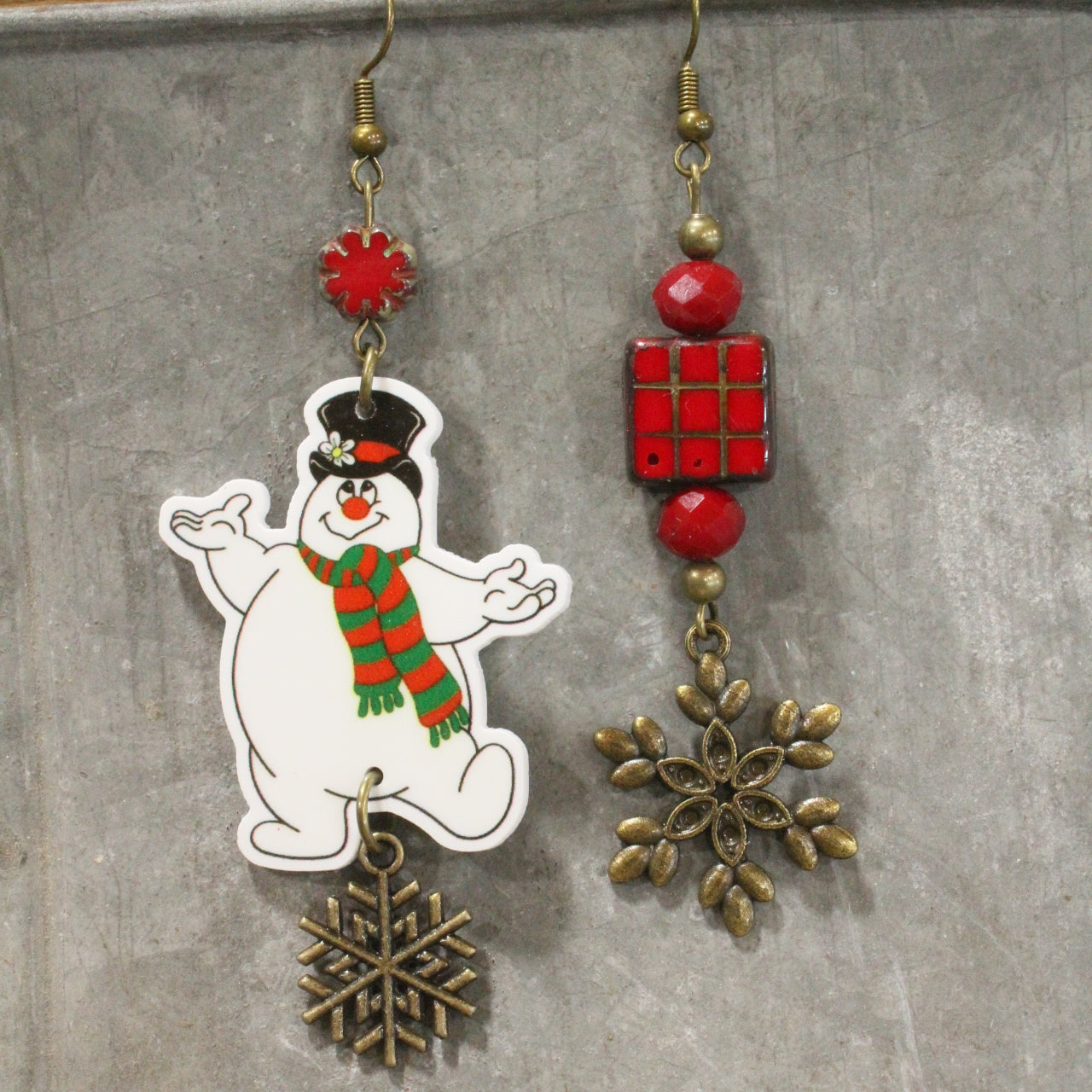 Frosty The Snowman Dangle Earrings