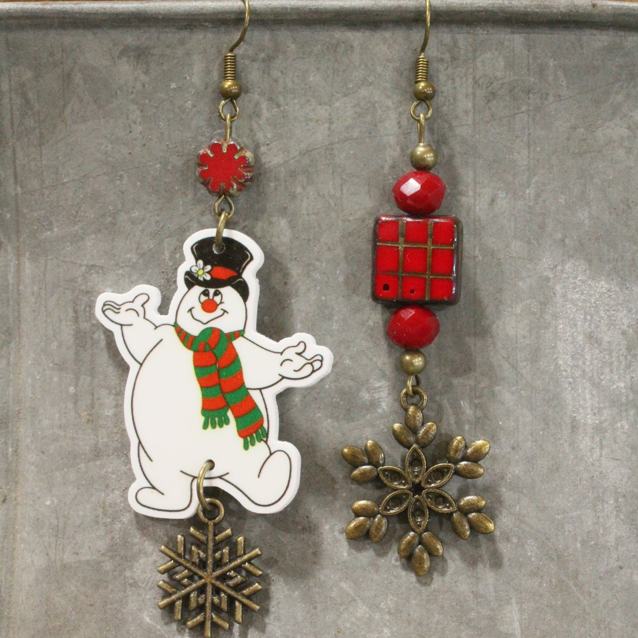 Frosty The Snowman Dangle Earrings