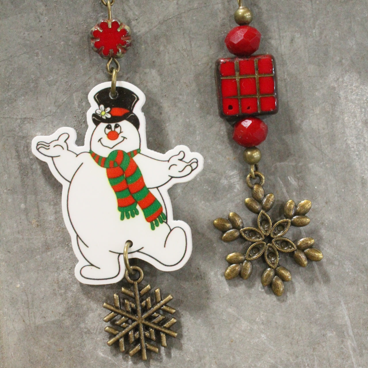 Frosty The Snowman Dangle Earrings