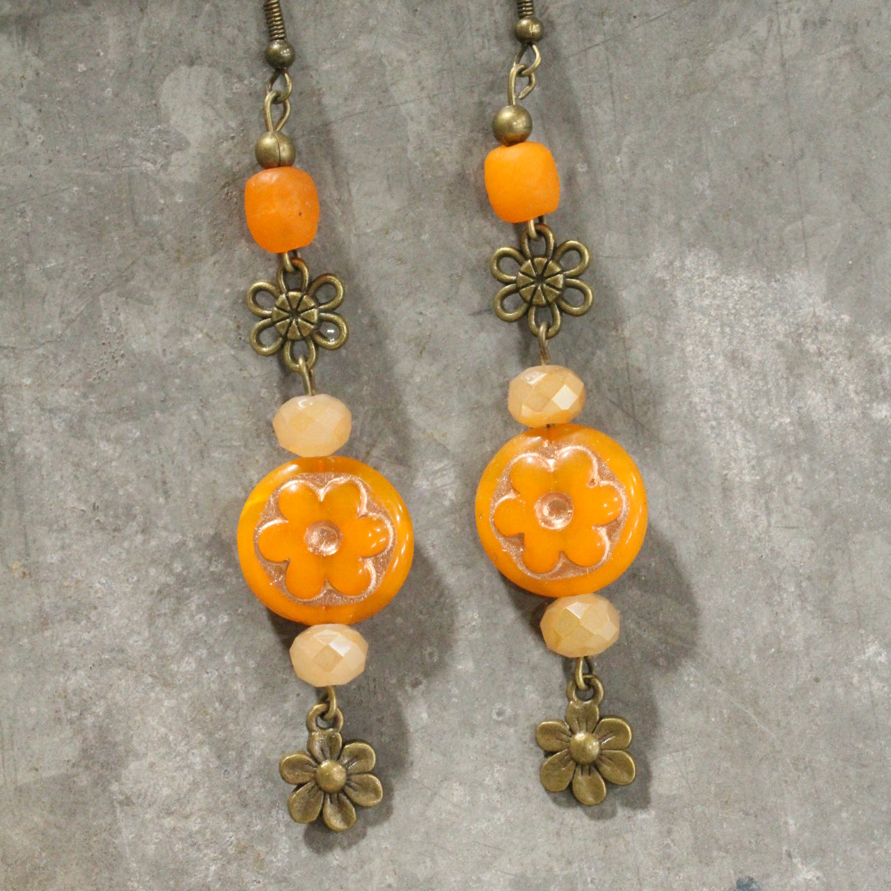 Bouquet Flowers Dangle Earrings