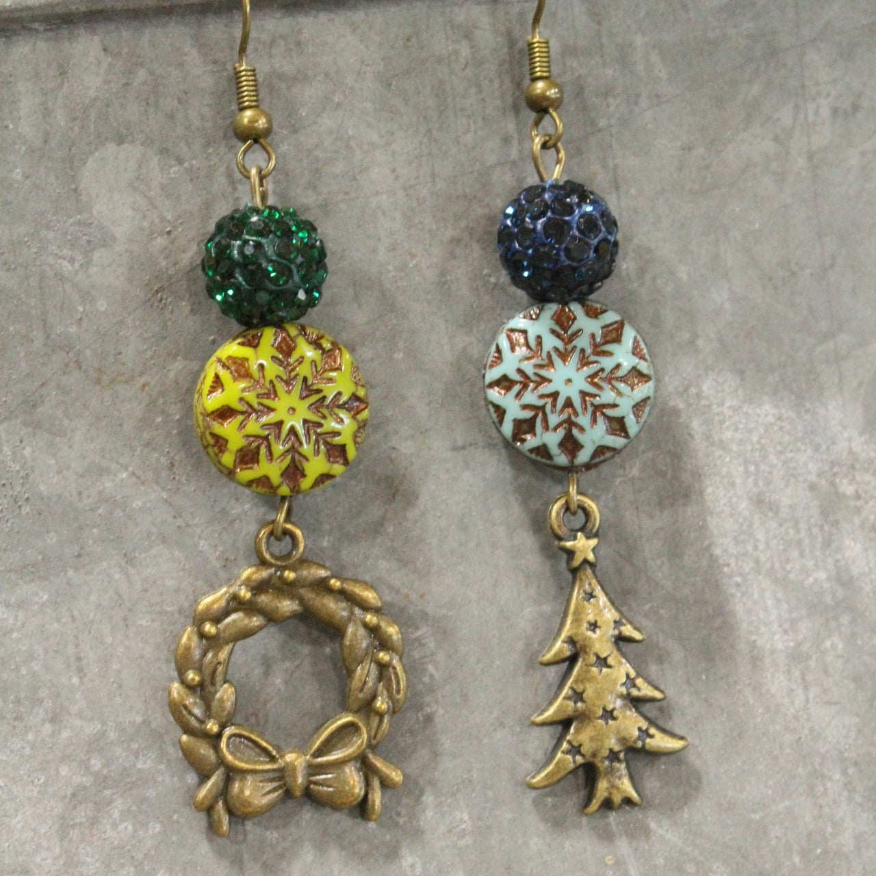 Tree Farm Shopping Dangle Drop Earrings