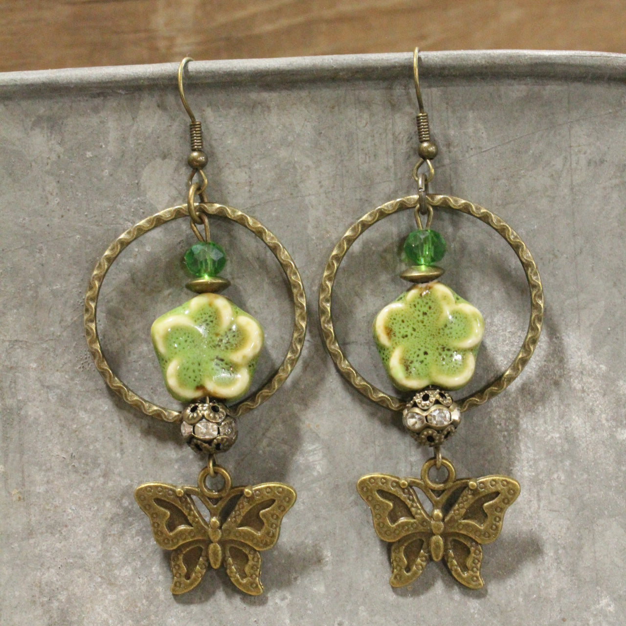 Butterfly Beauty Stone Dangle Earrings