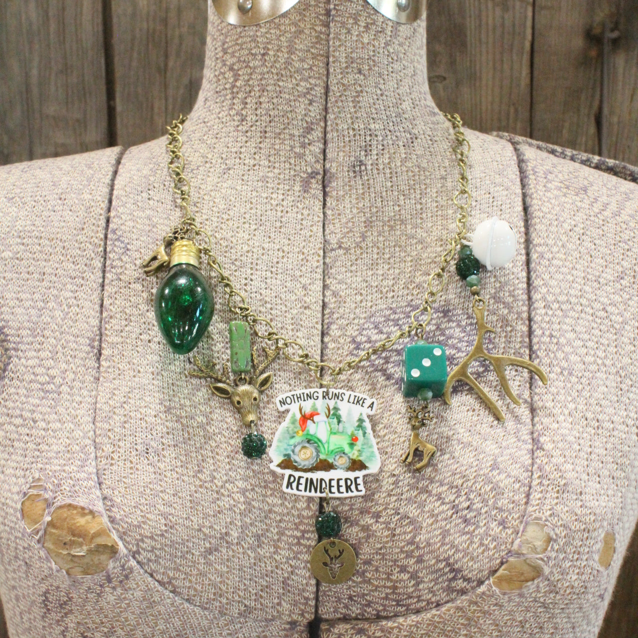 Nothing Runs Like A Reindeere Charm'd Necklace