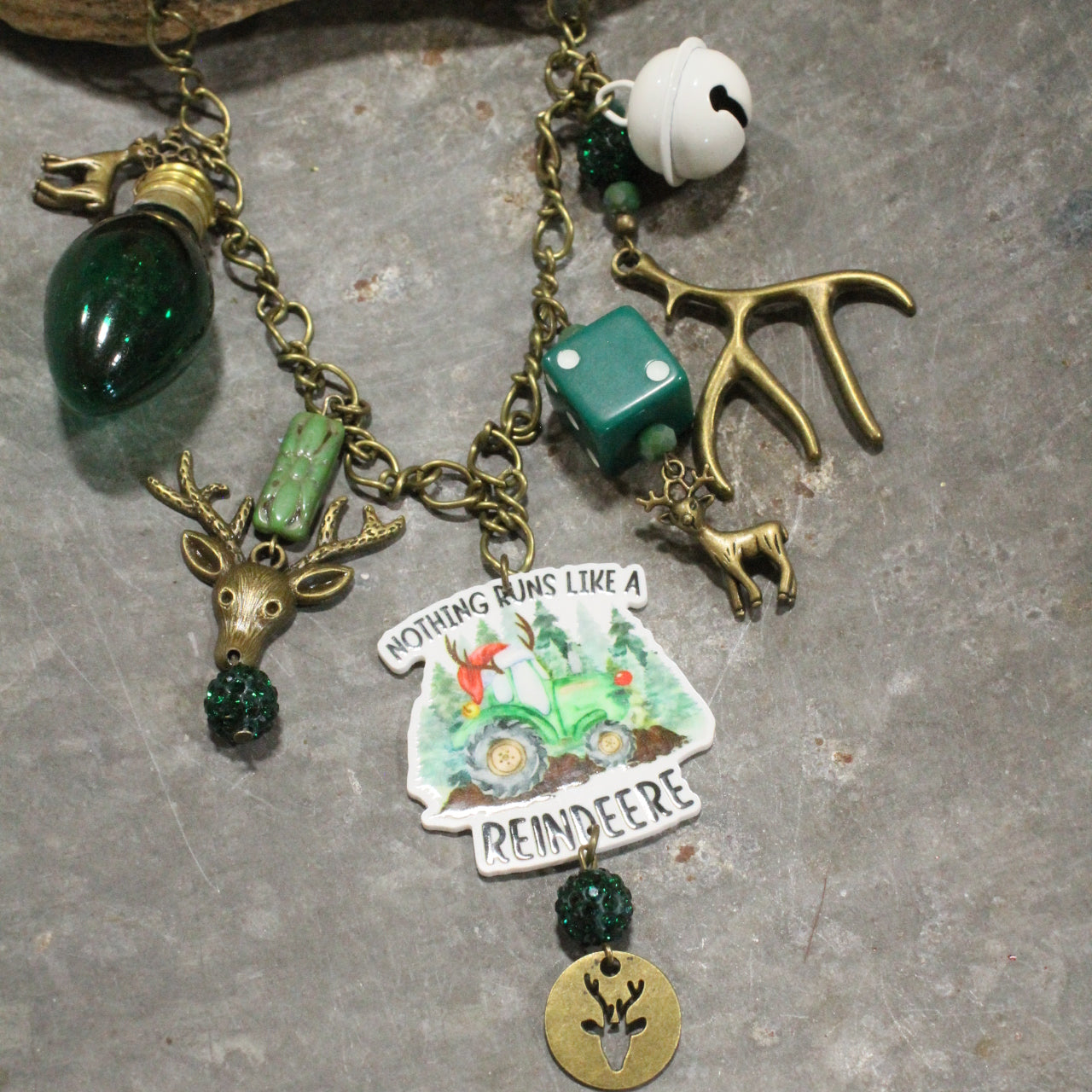 Nothing Runs Like A Reindeere Charm'd Necklace