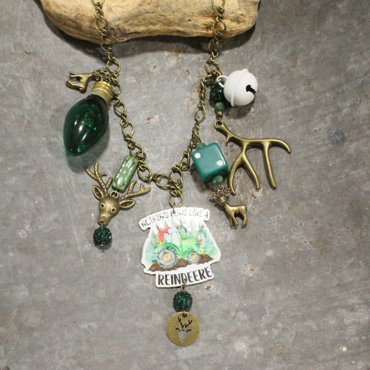 Nothing Runs Like A Reindeere Charm'd Necklace