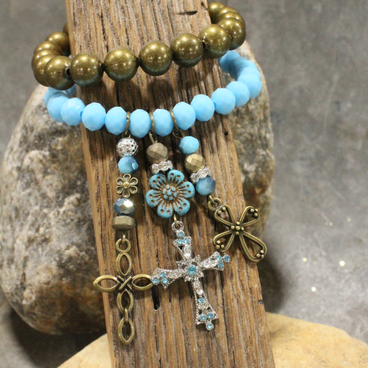 The Almighty Cross Charm'd Bracelet