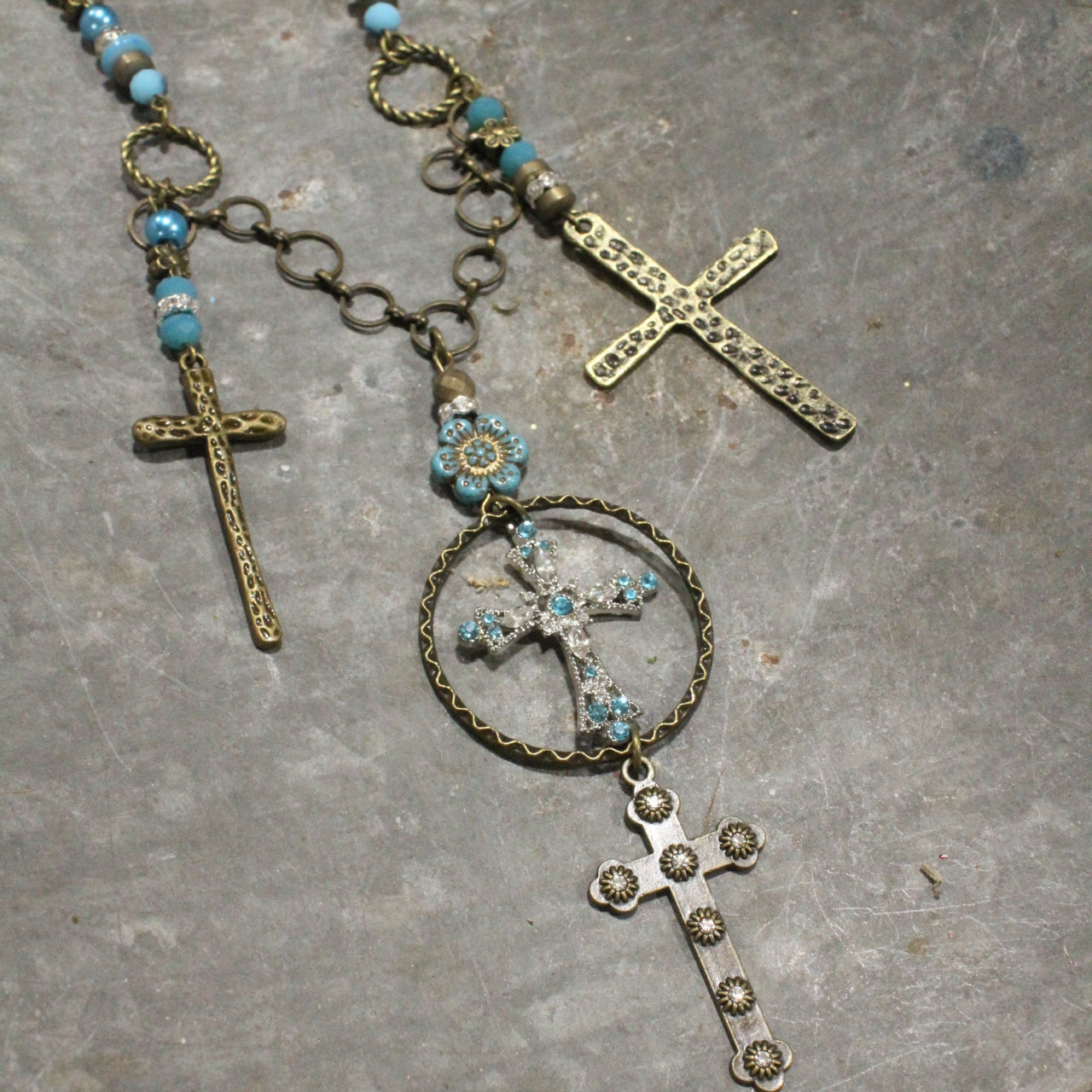 The Almighty Cross Charm'd Necklace