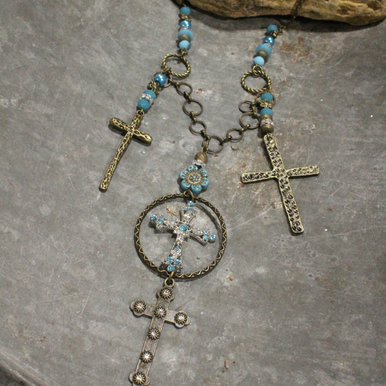 The Almighty Cross Charm'd Necklace