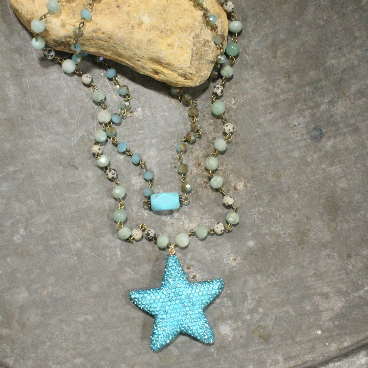 Sparkling Star Turquoise Layered Necklace