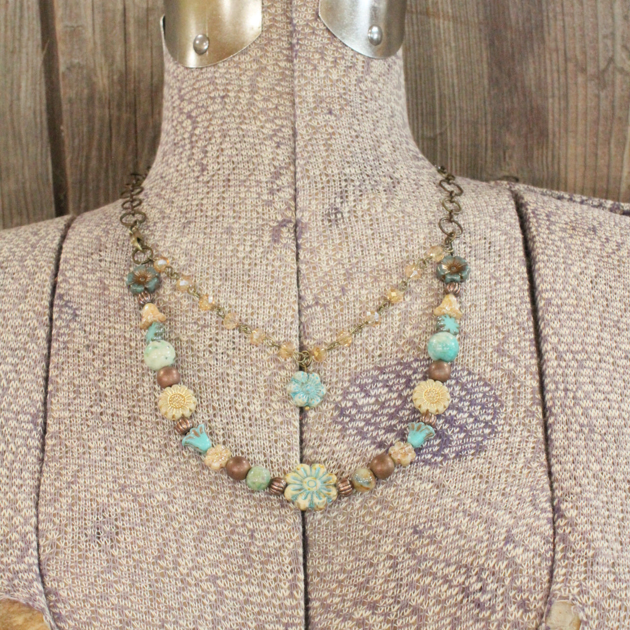 CZECH Me Out Elite Vintage Jade Layered Necklace