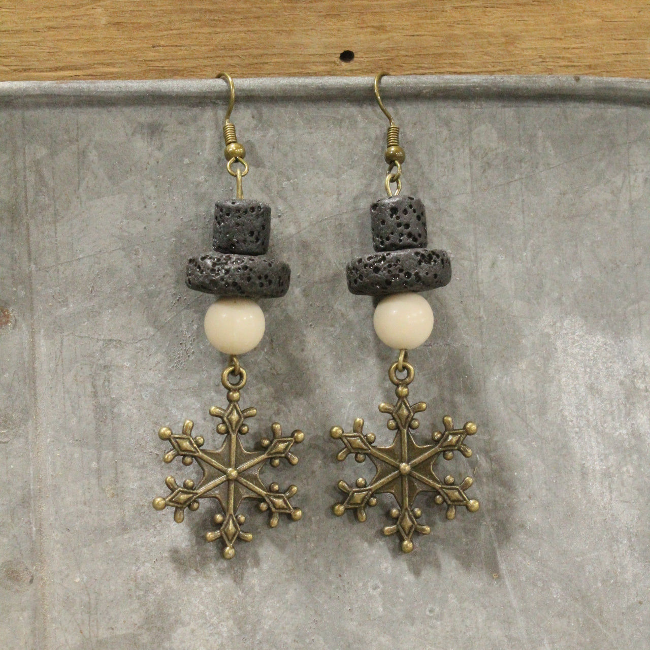 Meet Mr. Chilly Snowflake Dangle Drop Earrings
