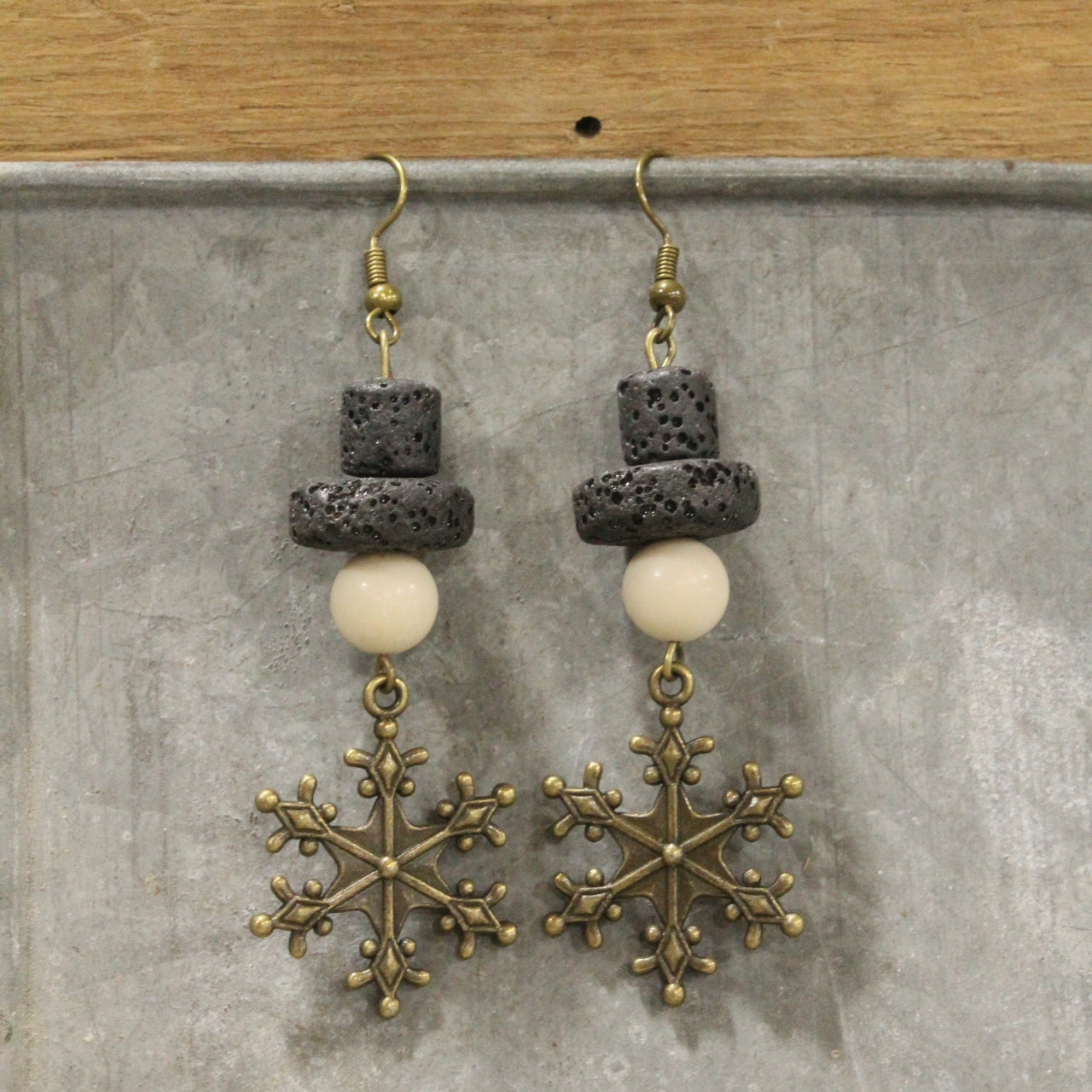 Meet Mr. Chilly Snowflake Dangle Drop Earrings