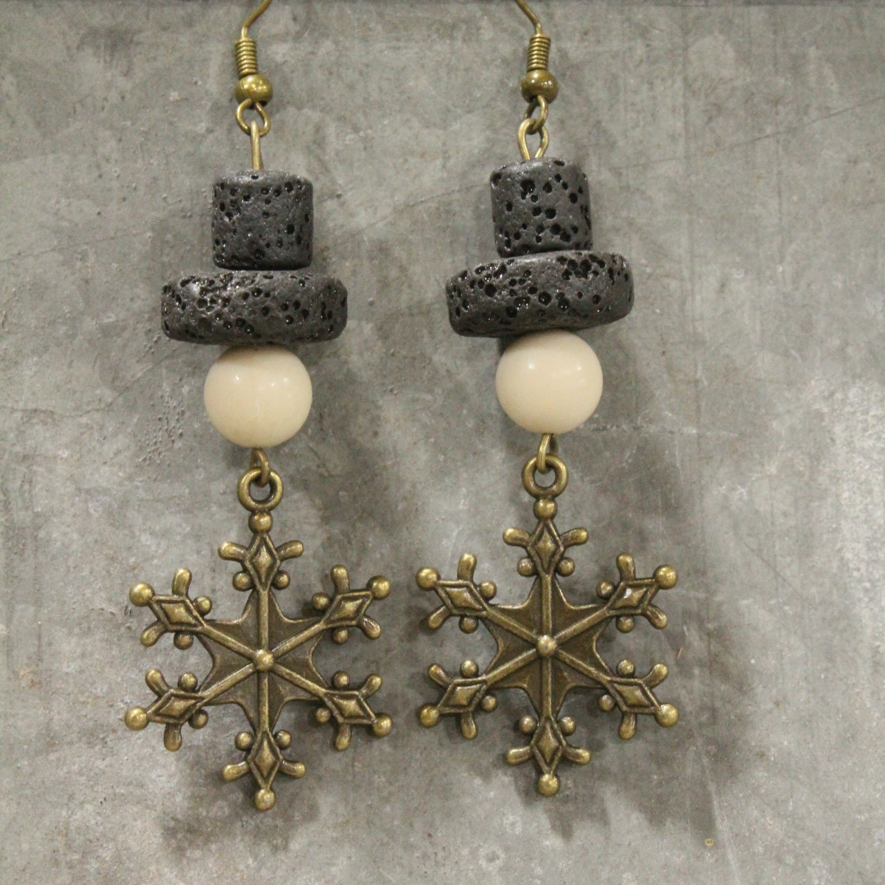 Meet Mr. Chilly Snowflake Dangle Drop Earrings
