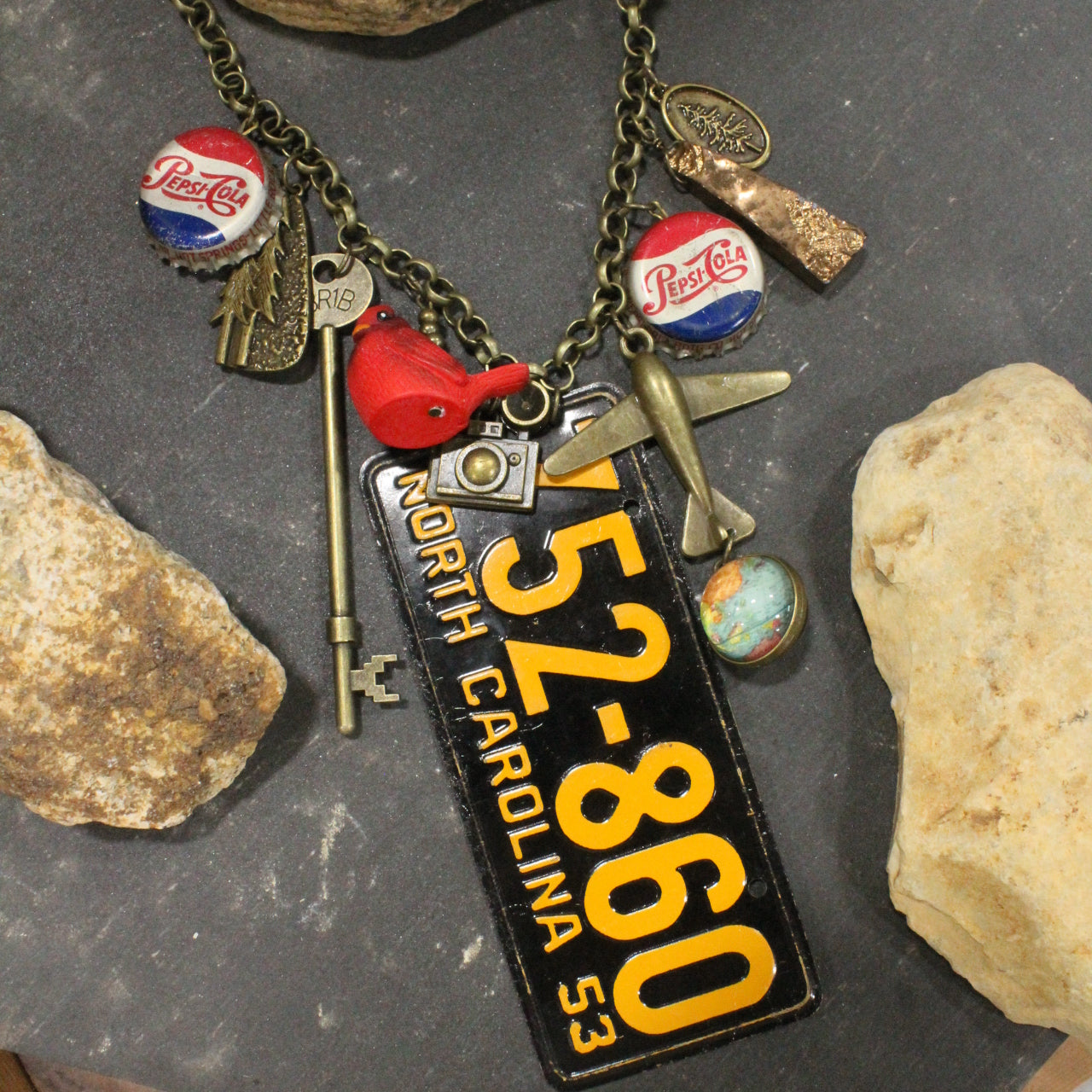 Travel Time In North Carolina Layered Necklace