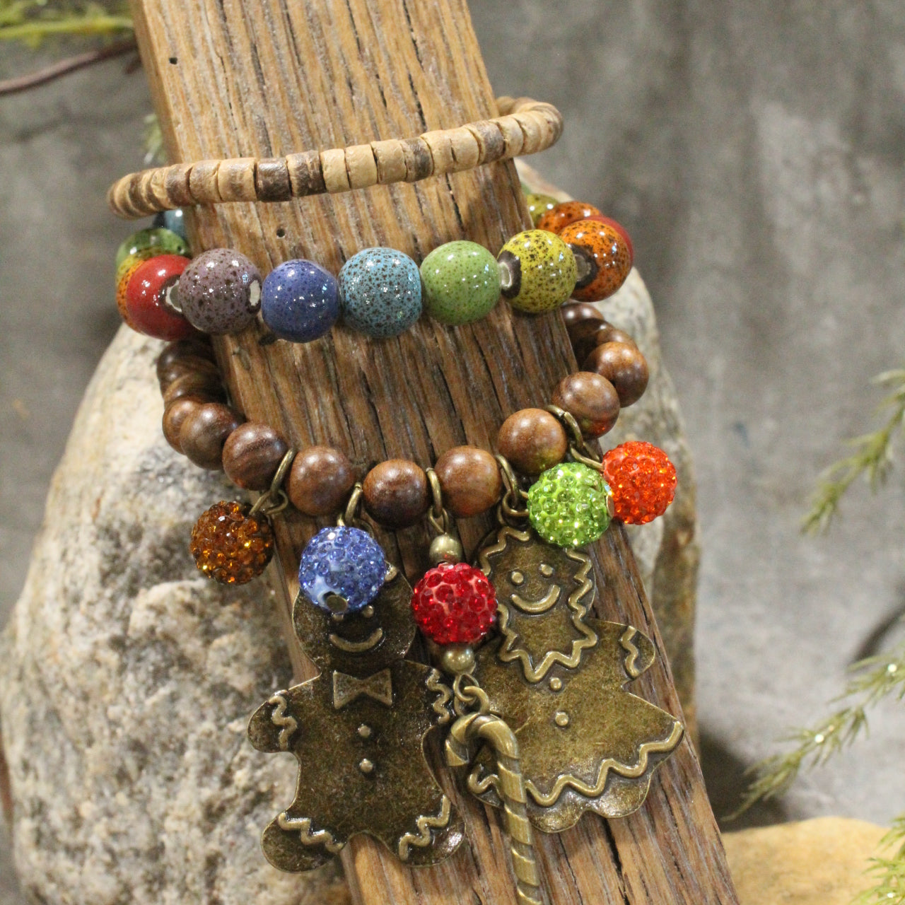 The Gingerbread Man Bracelet Set