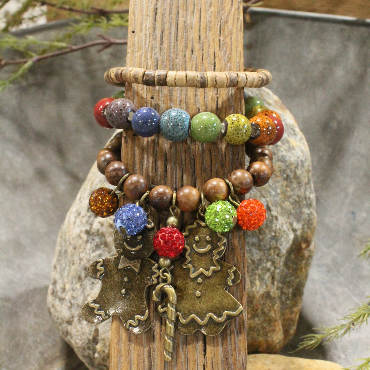 The Gingerbread Man Bracelet Set