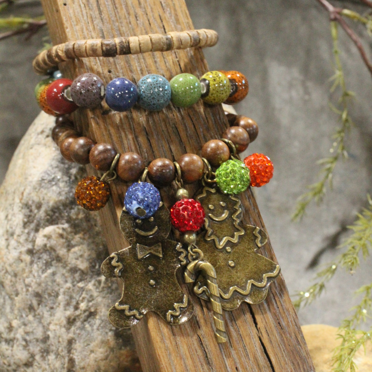 The Gingerbread Man Bracelet Set