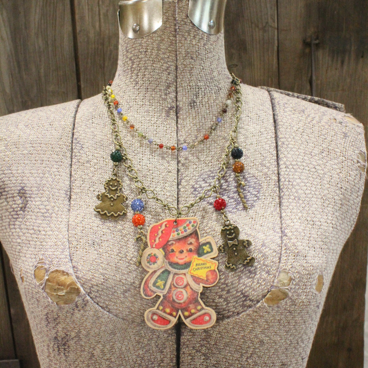 The Gingerbread Man Layered Necklace Set