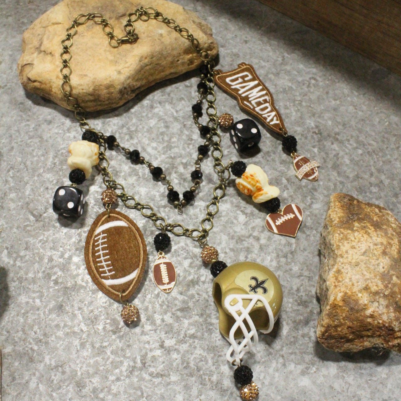 Gameday W/ the New Orleans Saints Charm'd Necklace