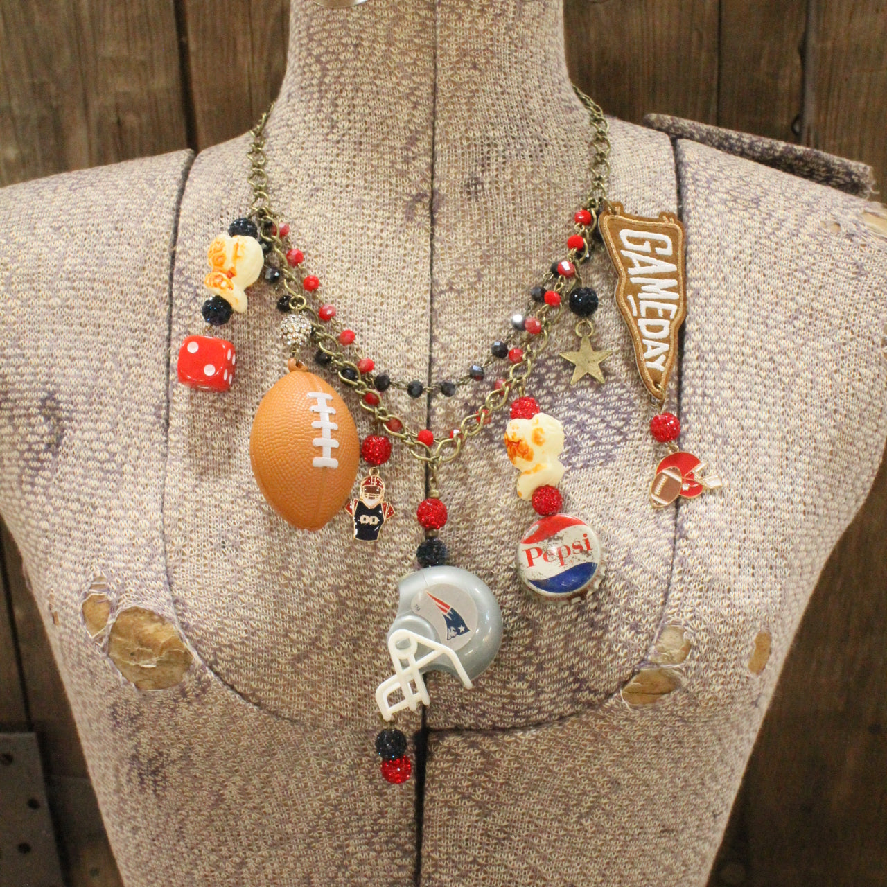 Gameday W/ the New England Patriots Charm'd Necklace