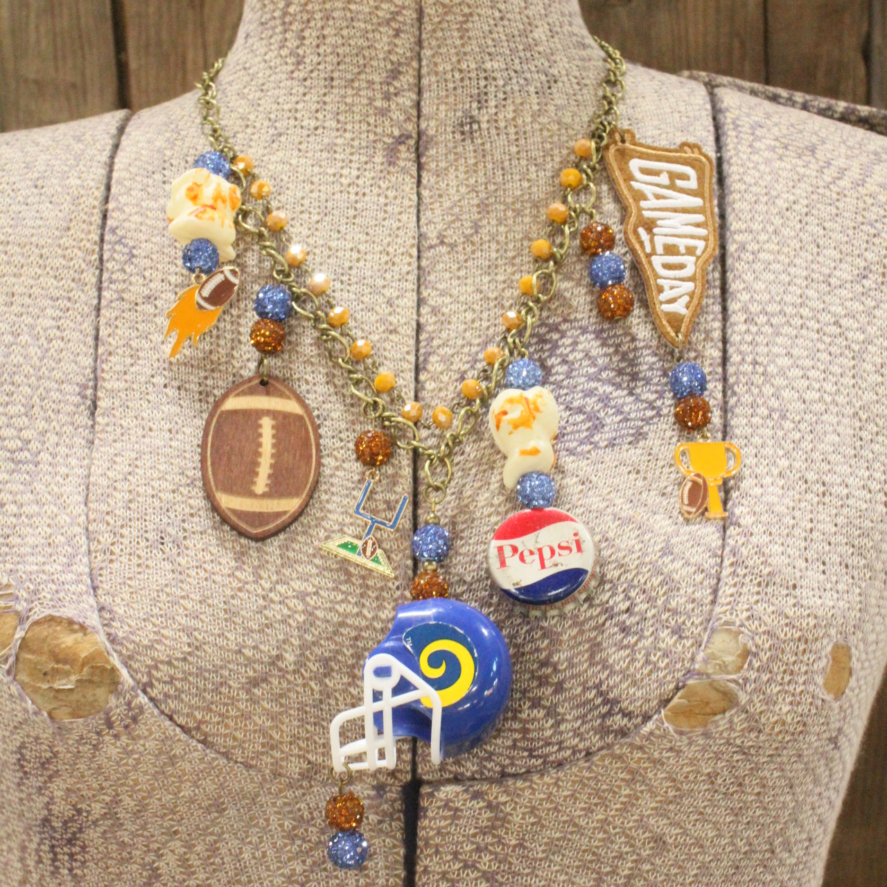Gameday W/ the Los Angeles Rams Charm'd Necklace